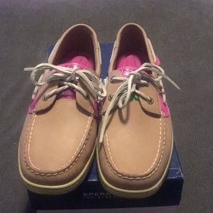 Sperry Bluefish linen/ Floral